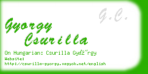 gyorgy csurilla business card